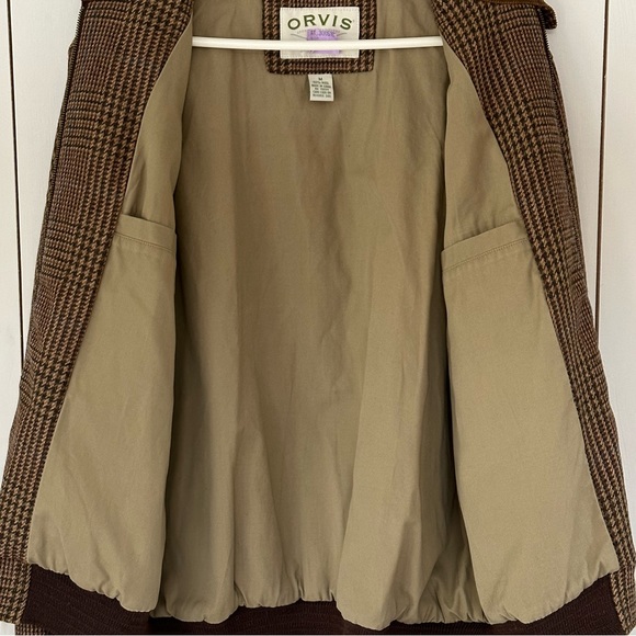 Orvis 100% Wool Houndstooth Roadmaster Tweed Bomber Jacket Size M - Picture 10 of 10